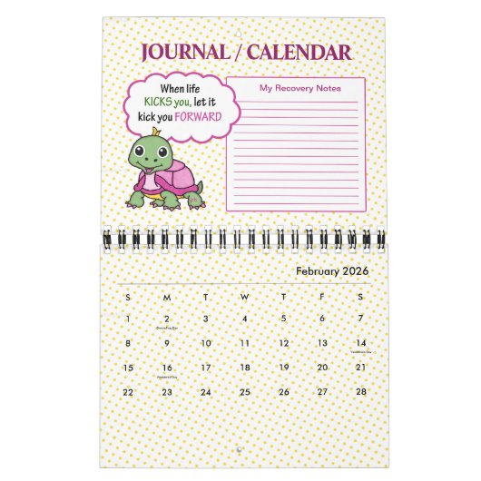 Borstkanker OverlevingRecoveryQuotes/Notes Journal Kalender (Feb 2026)