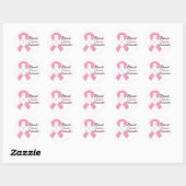 Borstkanker Overlevingsgezuiverde lint Ronde Sticker (Vel)