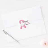 Borstkanker Overlevingsgezuiverde lint Ronde Sticker (Envelop)