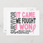 Borstkanker Overlevingskans die we vonden dat ik w Briefkaart (Voorkant / Achterkant)