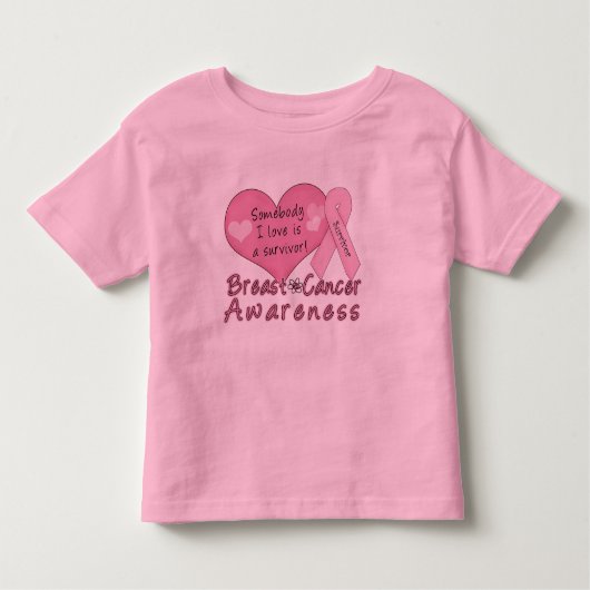 Borstkanker Overlevingskleding Toddler Long Hoeve Kinder Shirts (Voorkant)