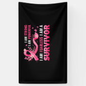 Borstkanker Overlevingsmaand ondersteuning borstka Spandoek (Verticaal)