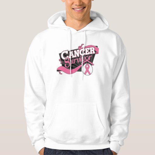Borstkanker Overlevingspanner Hoodie (Voorkant)