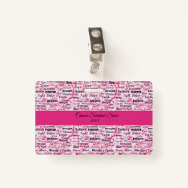 Borstkanker Overlevingsvoorlichting Badge