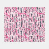 Borstkanker Overlevingsvoorlichting Fleece Deken (Voorkant (Horizontaal))