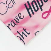 Borstkanker Overlevingsvoorlichting Fleece Deken (Hoek)