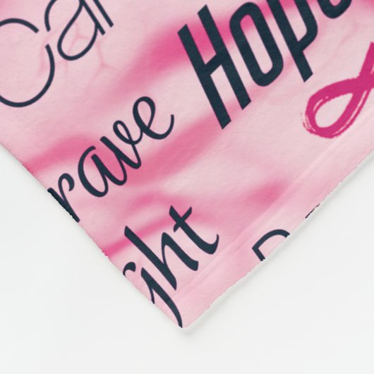 Borstkanker Overlevingsvoorlichting Fleece Deken (Hoek)