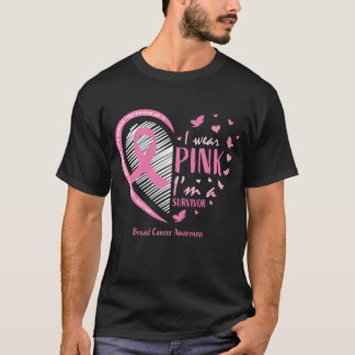 Borstkanker Overlevingsvoorlichting Roze lint T-shirt