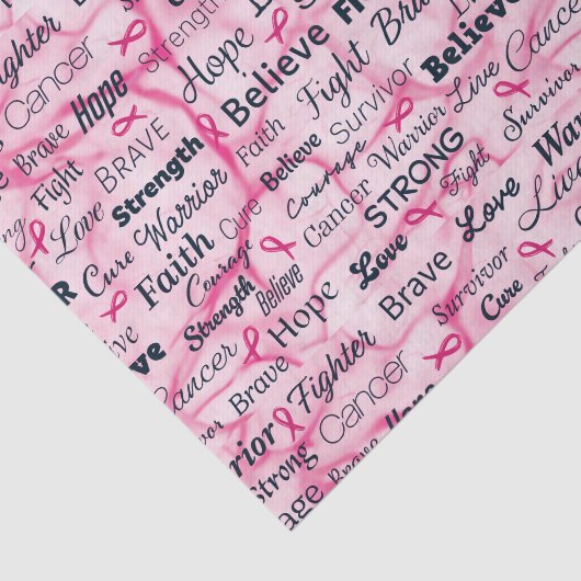 Borstkanker Overlevingsvoorlichting Tissuepapier (Detail)