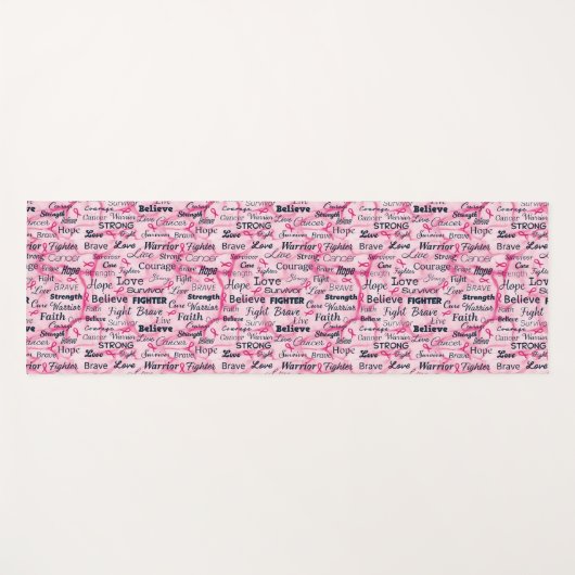 Borstkanker Overlevingsvoorlichting Yogamat (Voorkant (horizontaal))