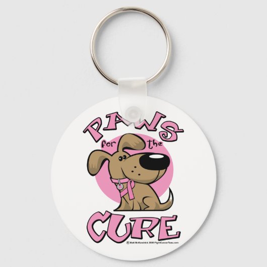 Borstkanker Pakketten voor de Cure Dog Sleutelhanger (Voorkant)
