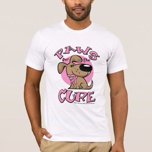 Borstkanker Pakketten voor de Cure Dog T-shirt (Voorkant)