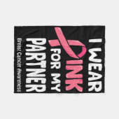 Borstkanker partner T-Shirt Fleece Deken (Voorkant (Horizontaal))