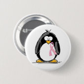 Borstkanker Penguin Ronde Button 5,7 Cm (Voorkant /achterkant)