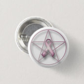Borstkanker Pentagram Button (Voorkant /achterkant)