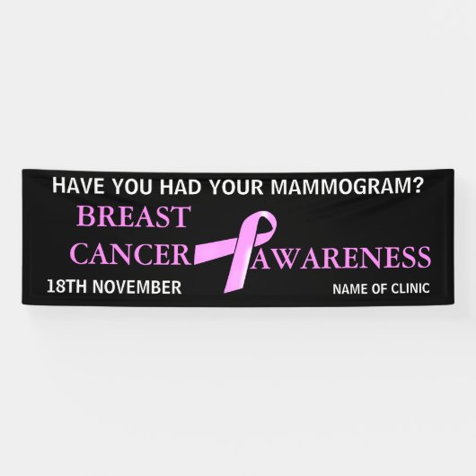 Borstkanker | Personaliseren Spandoek (Horizontaal)