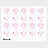 Borstkanker Pink Ribbon Advocacy Ronde Sticker (Vel)