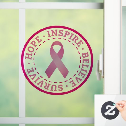 Borstkanker Raamsticker (Huis)
