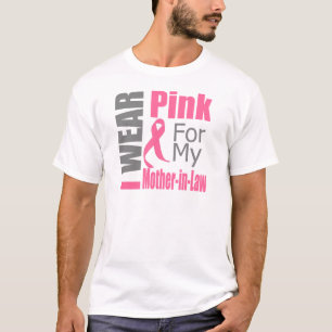 Borstkanker Ribbon I Draag Roze schoonmoeder T-shirt