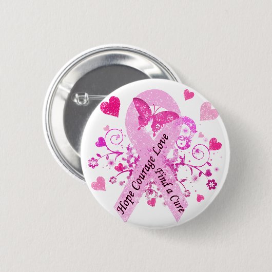 Borstkanker Ronde Button 5,7 Cm (Voorkant /achterkant)