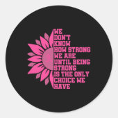 Borstkanker Ronde Sticker (Voorkant)