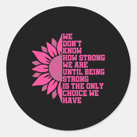 Borstkanker Ronde Sticker (Voorkant)