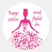 borstkanker ronde sticker (Voorkant)