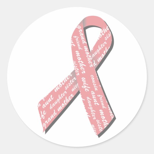 Borstkanker Ronde Sticker (Voorkant)