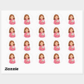 Borstkanker Ronde Sticker (Vel)
