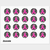 Borstkanker Ronde Sticker (Vel)