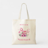 Borstkanker rondreis vlinder vecht kanker Survi Tote Bag (Achterkant)
