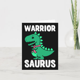 Borstkanker Roze Bewustzijn Ribbon T-Rex Warrior Kaart