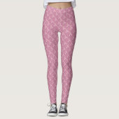 Borstkanker roze bewustzijnslinten leggings (Voorkant)
