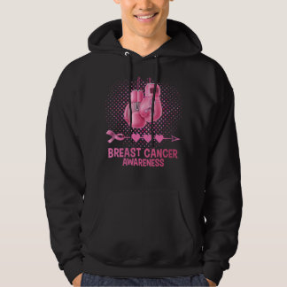 Borstkanker - Roze handschoenen Hoodie