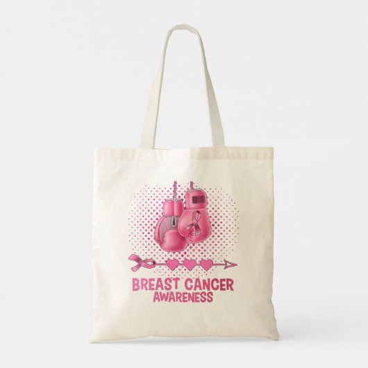 Borstkanker - Roze handschoenen Tote Bag (Achterkant)