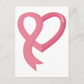 Borstkanker Roze hartlint Briefkaart (Voorkant)