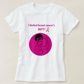Borstkanker Roze Kick Butt Vrouw T-shirt