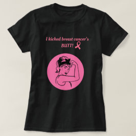 Borstkanker Roze Kick Butt Vrouw T-shirt