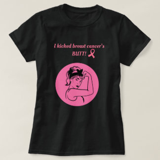 Borstkanker Roze Kick Butt Vrouw T-shirt