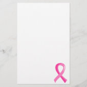 Borstkanker Roze lint 3 Briefpapier (Voorkant)