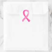 Borstkanker Roze lint 3 Ronde Sticker (Tas)