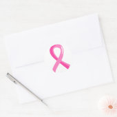 Borstkanker Roze lint 3 Ronde Sticker (Envelop)