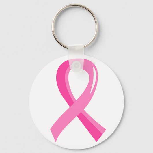 Borstkanker Roze lint 3 Sleutelhanger (Voorkant)