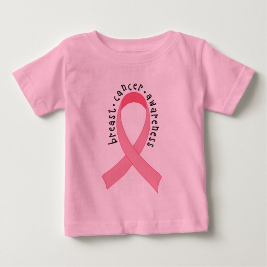 Borstkanker Roze lint Baby T-shirt (Voorkant)