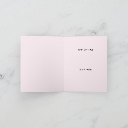 Borstkanker Roze lint bedankt kaart (Binnen)