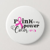 Borstkanker Roze lint Button Pin (Voorkant)