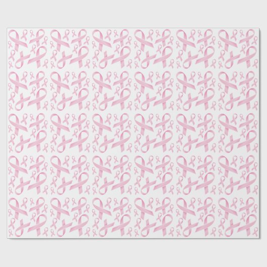 Borstkanker Roze lint Cadeaupapier (Vlak)