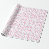 Borstkanker Roze lint Cadeaupapier (Uitgerold)