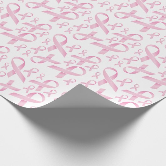 Borstkanker Roze lint Cadeaupapier (Hoek)