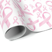 Borstkanker Roze lint Cadeaupapier (Rol Hoek)